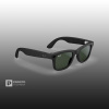 Ray-Ban Wayfarer (Gen 1) Матовый Чёрный с Прозрачно-Графитово-Зелеными Линзами